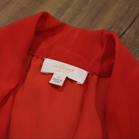 Wilfred/Aritzia Sabine Vivid Fuchsia Silk Dress - Picture 7 of 8